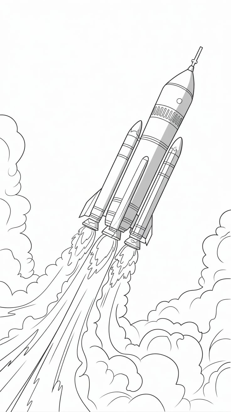 kleurplaten raket