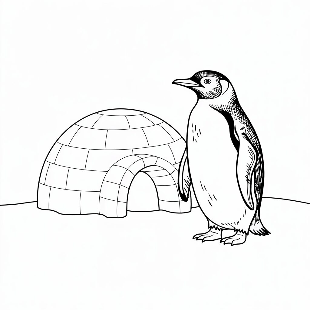 kleurplaten van pinguins