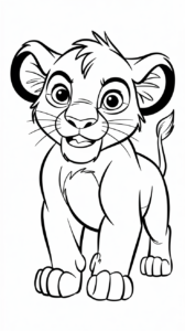 lion king kleurplaat diney