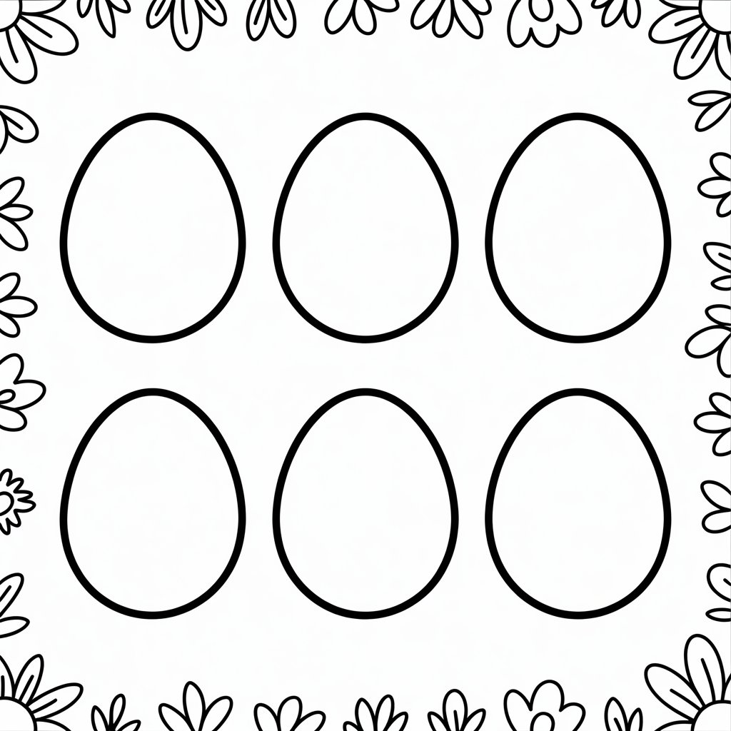 leeg paasei kleurplaat