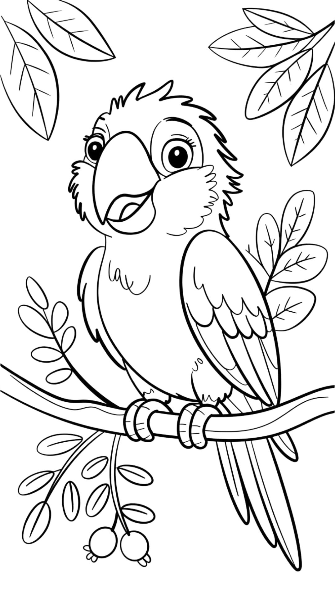 papegaai tekenen stap voor stap