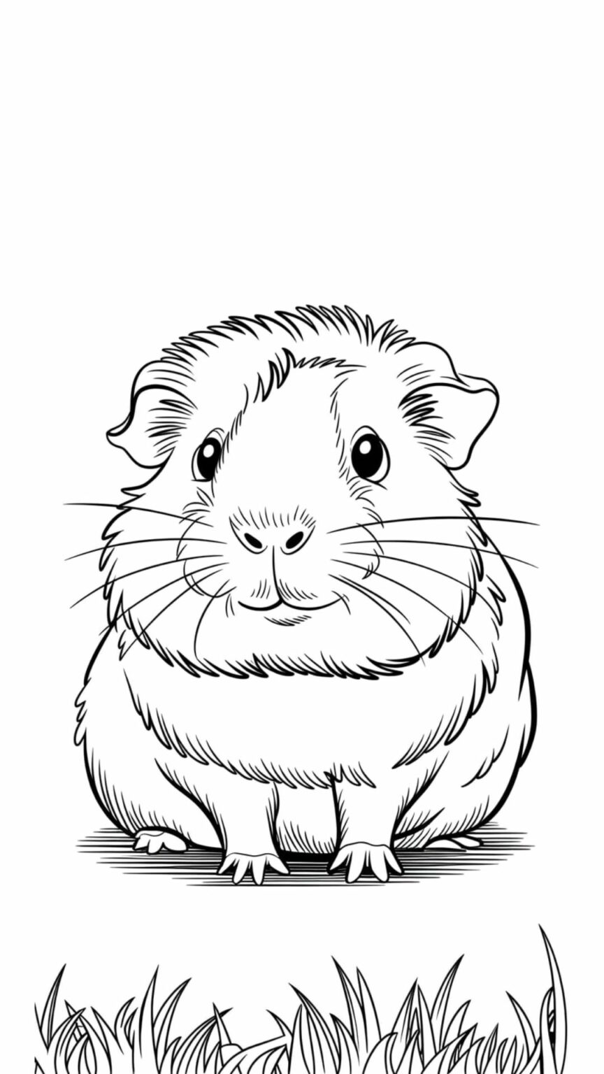18 Ausmalbilder Meerschweinchen Kostenlose PDF zum Ausdrucken