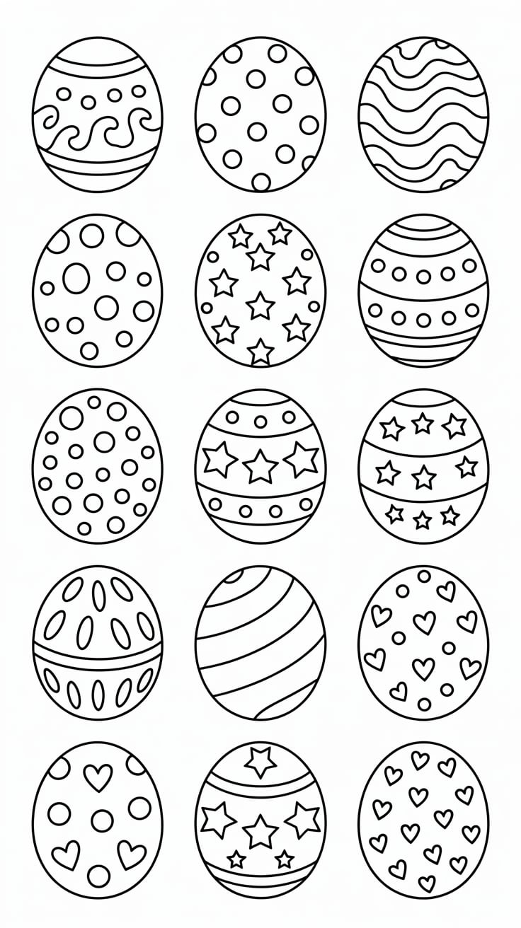 paaseieren kleurplaten