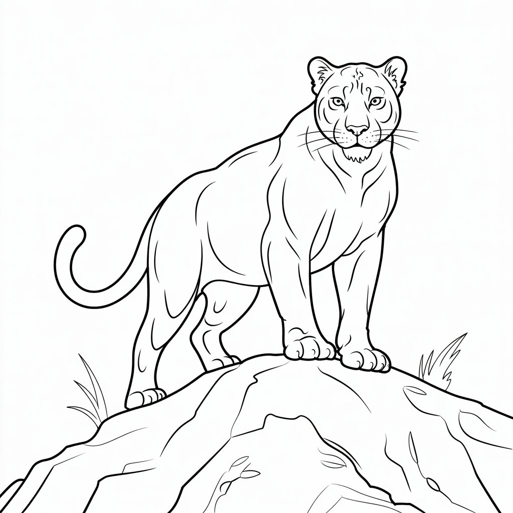 panter tekenen makkelijk