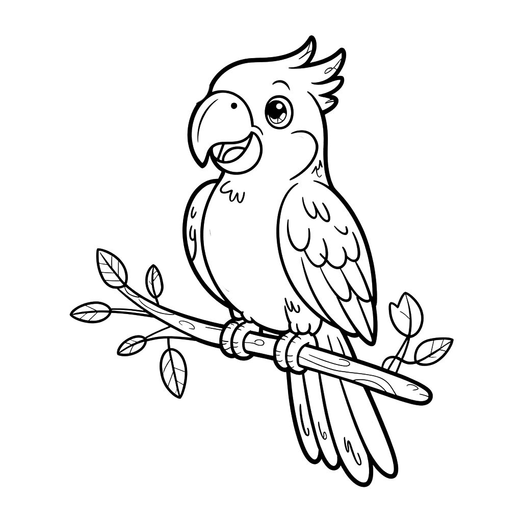 papegaai kleurplaat volwassenen