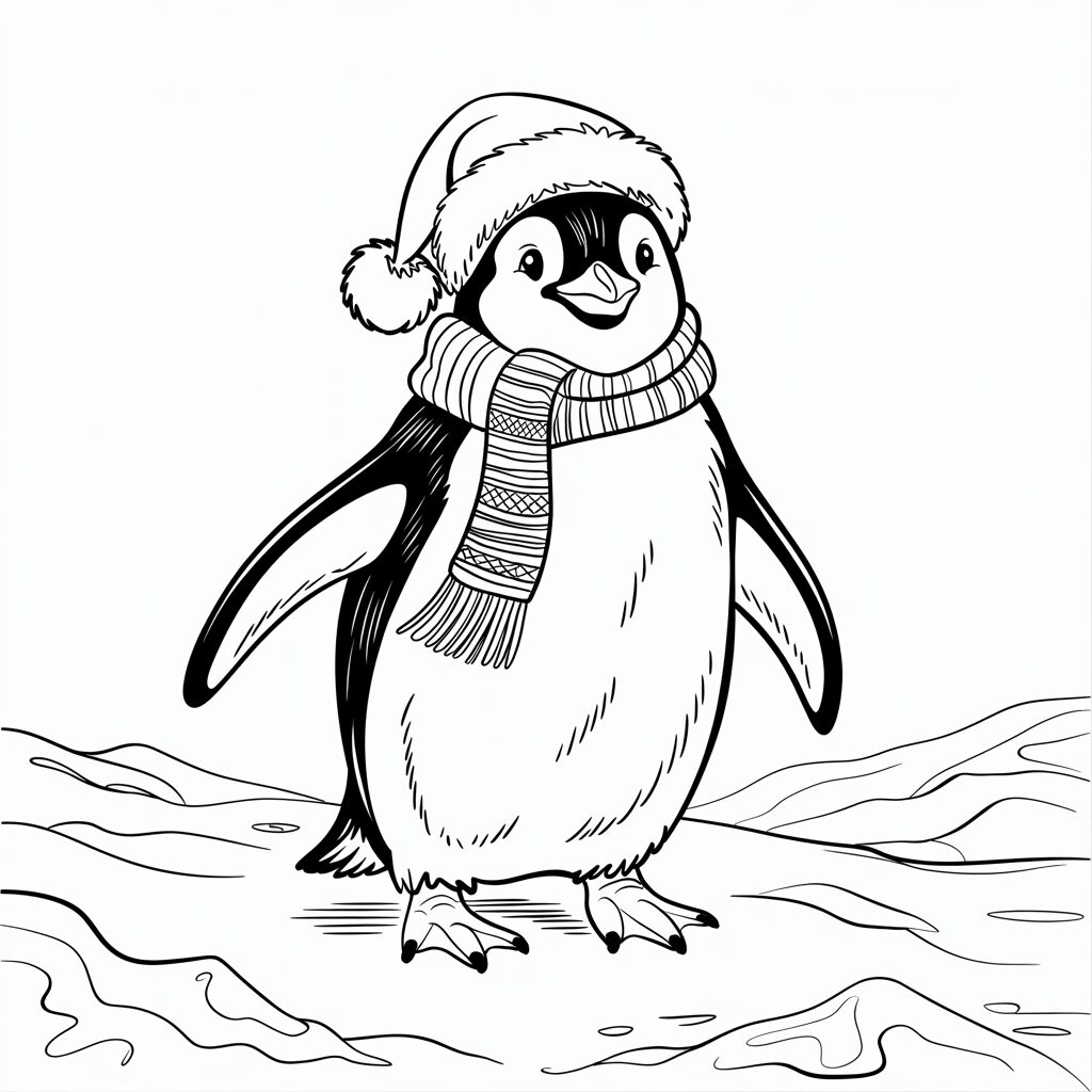 pinguin tekenen in stappen