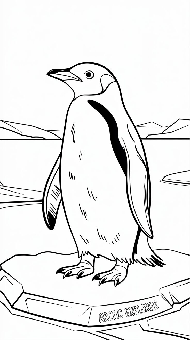 pinguïn tekenen schattig