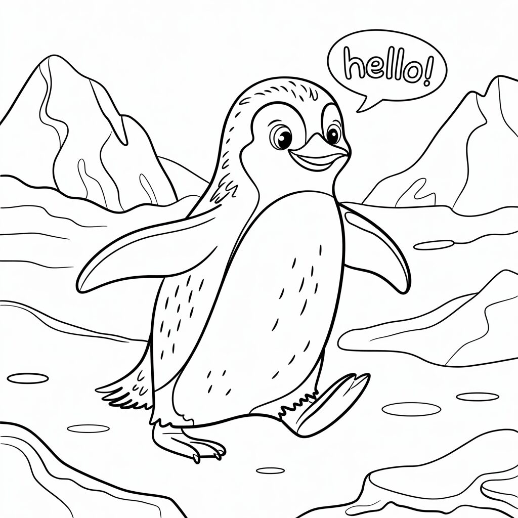 pinguin tekening