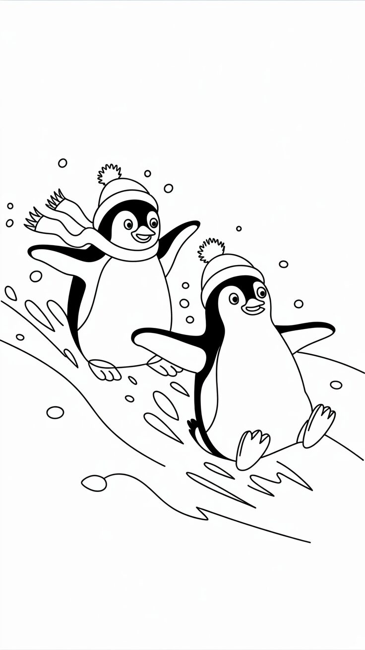 pinguins tekenen