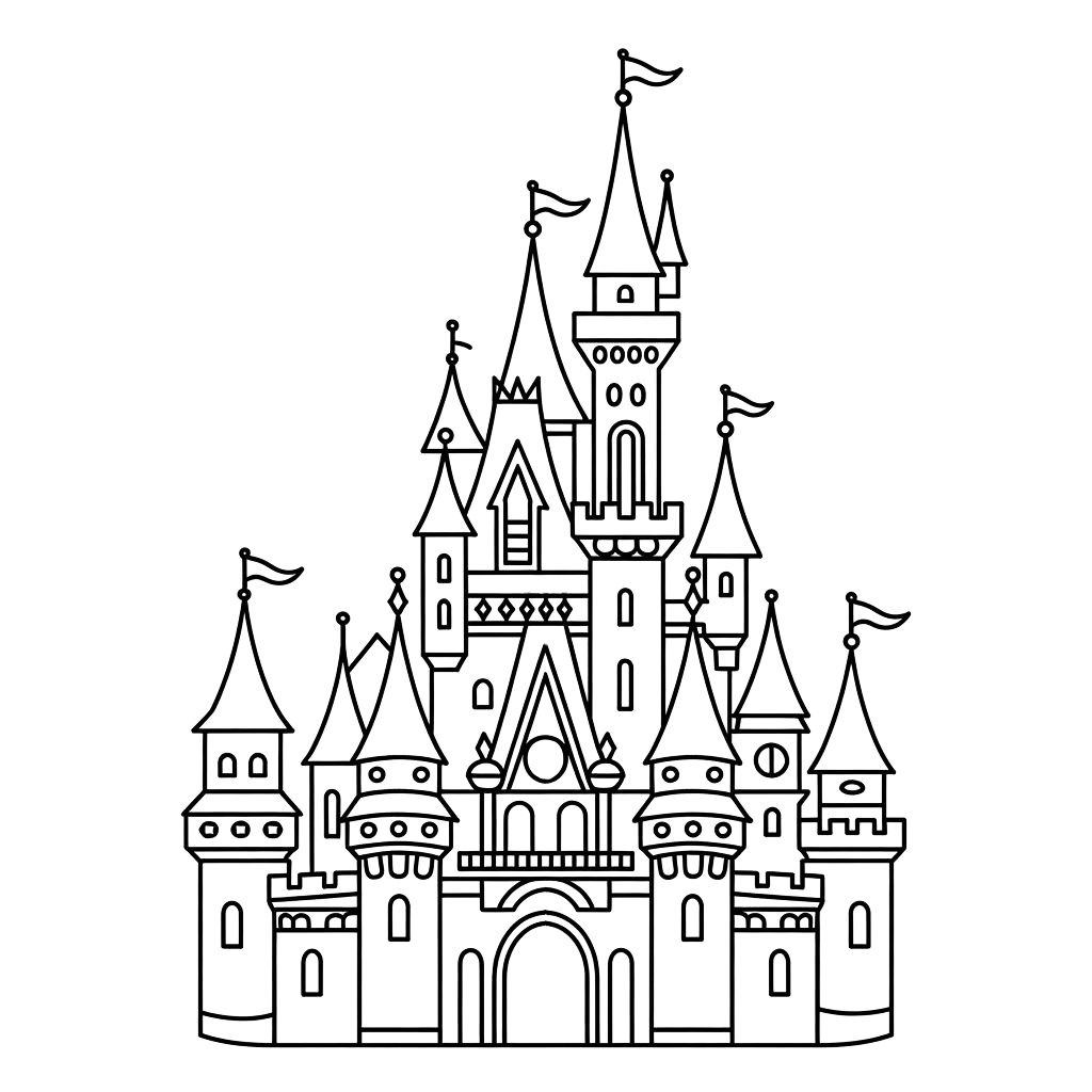 princess castle coloring pages
