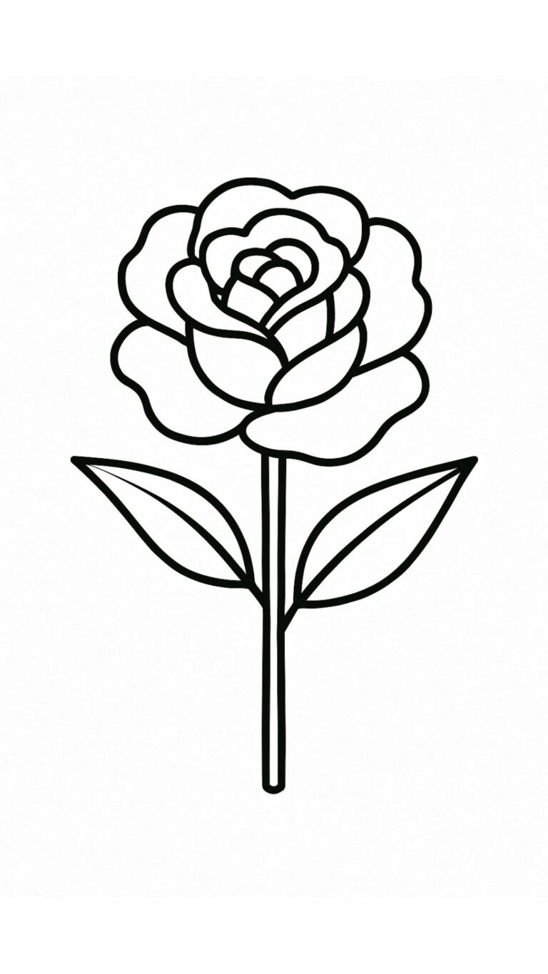 Kostenlose Ausmalbilder Rosen – 17 PDF zum Ausdrucken