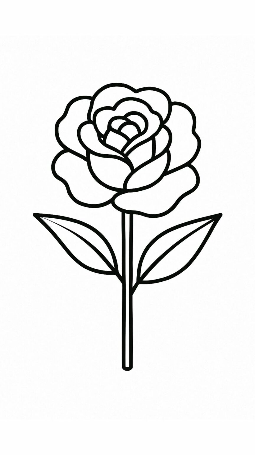 Kostenlose Ausmalbilder Rosen – 17 PDF zum Ausdrucken