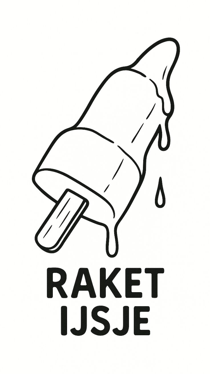 raket ijsje kleurplaat