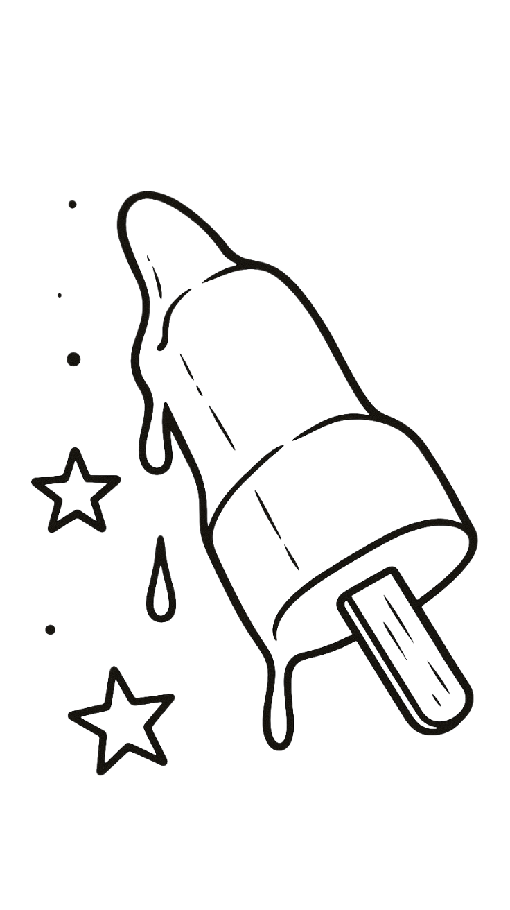 raket ijsje tekenen