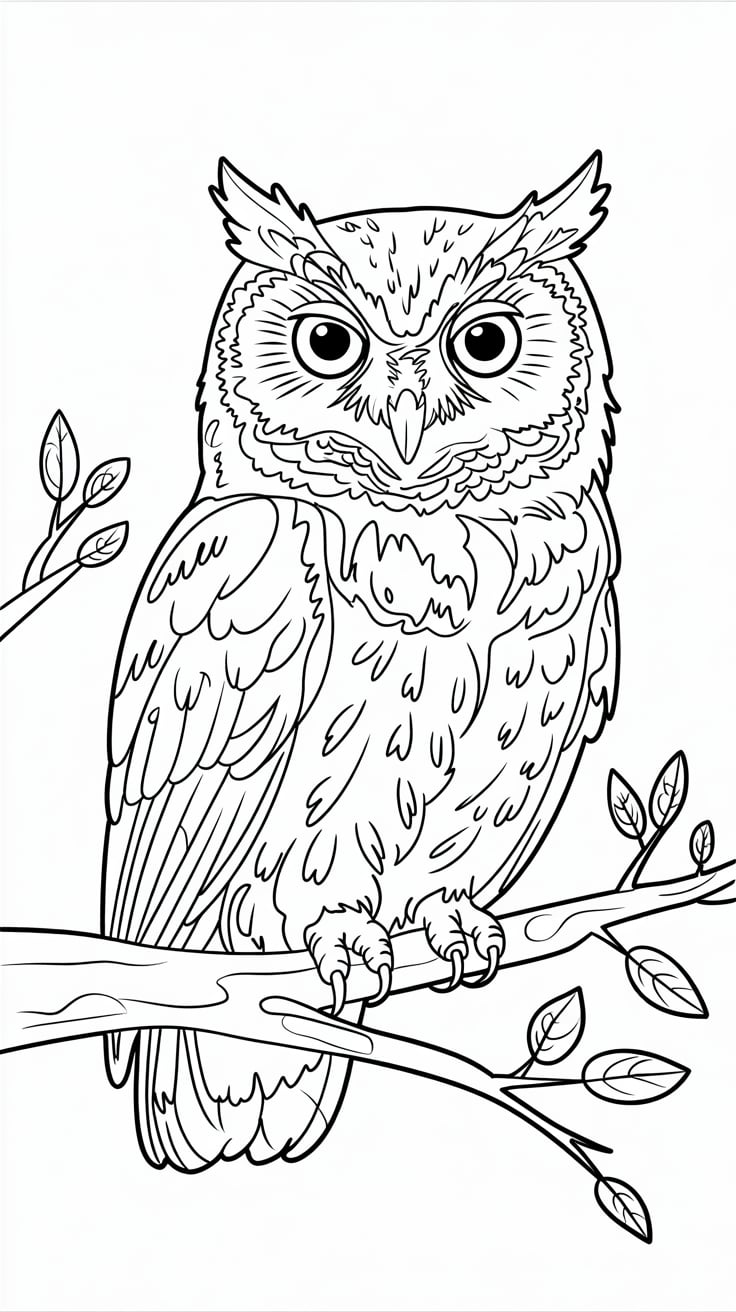 adult coloring pages of owls