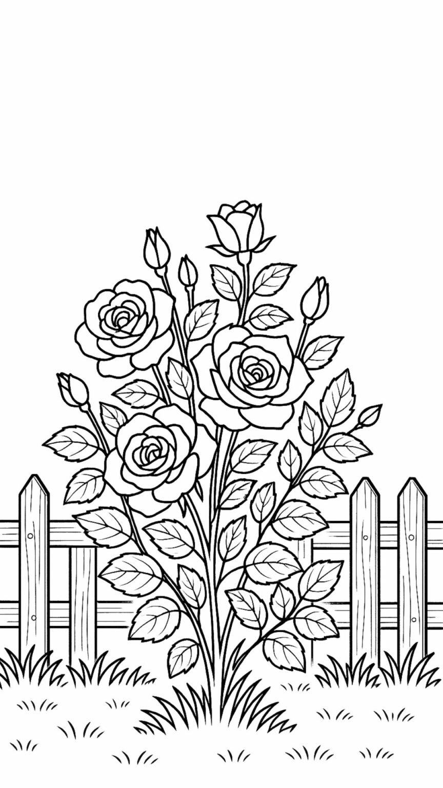Kostenlose Ausmalbilder Rosen – 17 PDF zum Ausdrucken