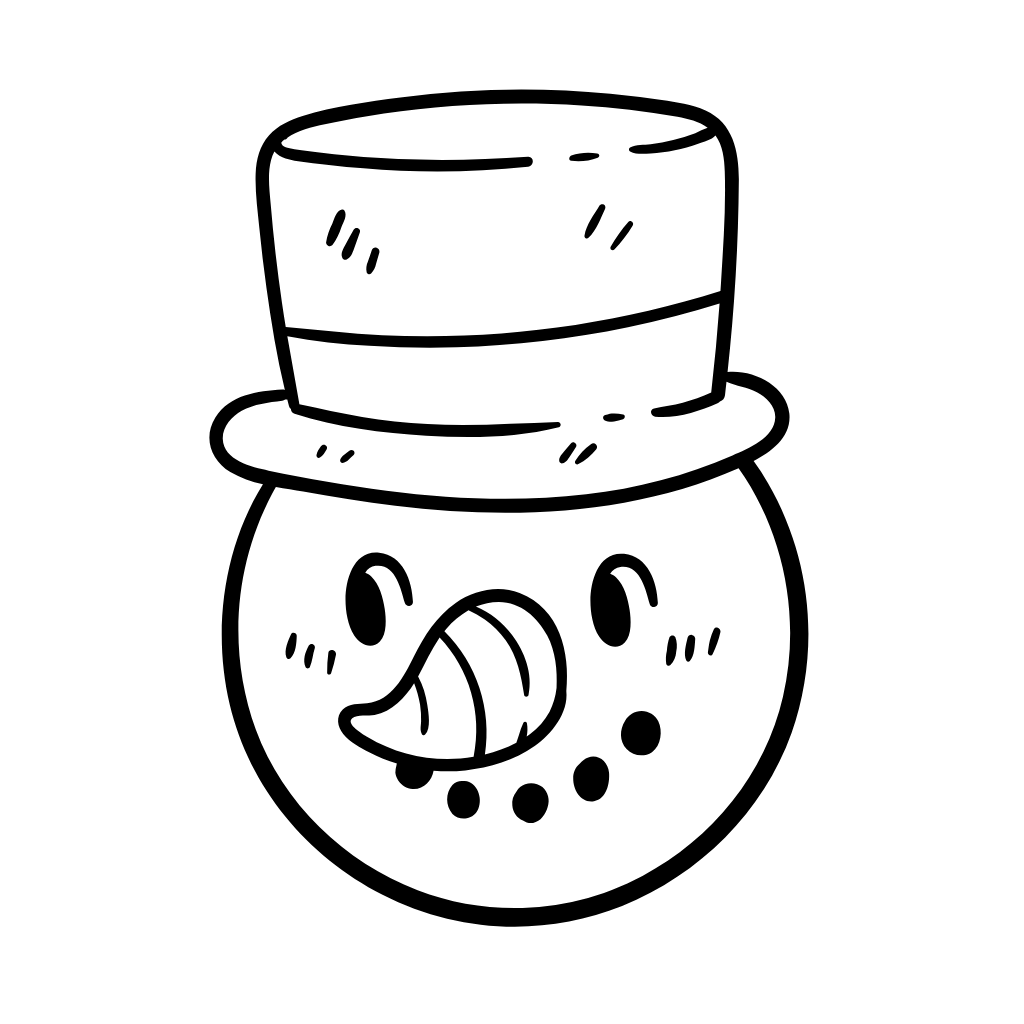 sneeuwpop hoed tekenen