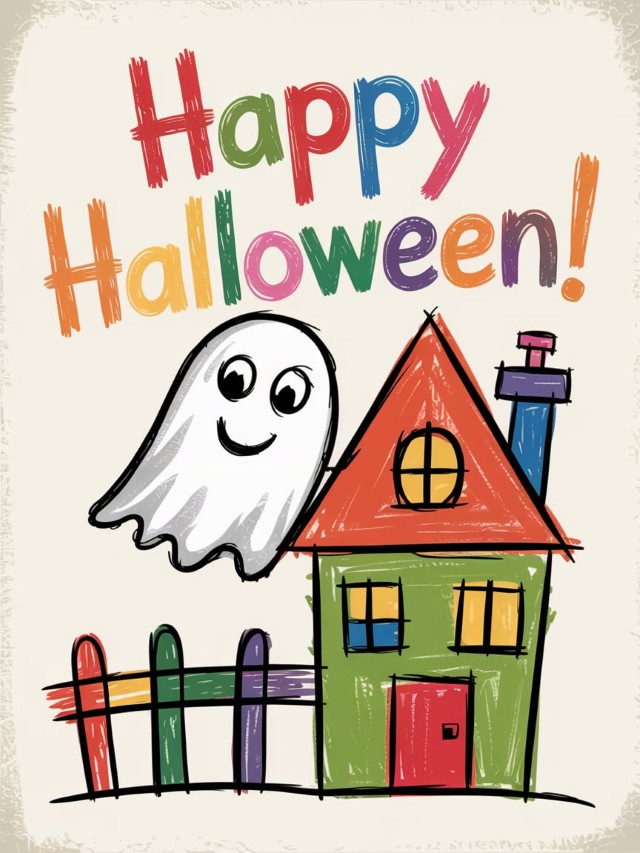 Kleurplaat Spook