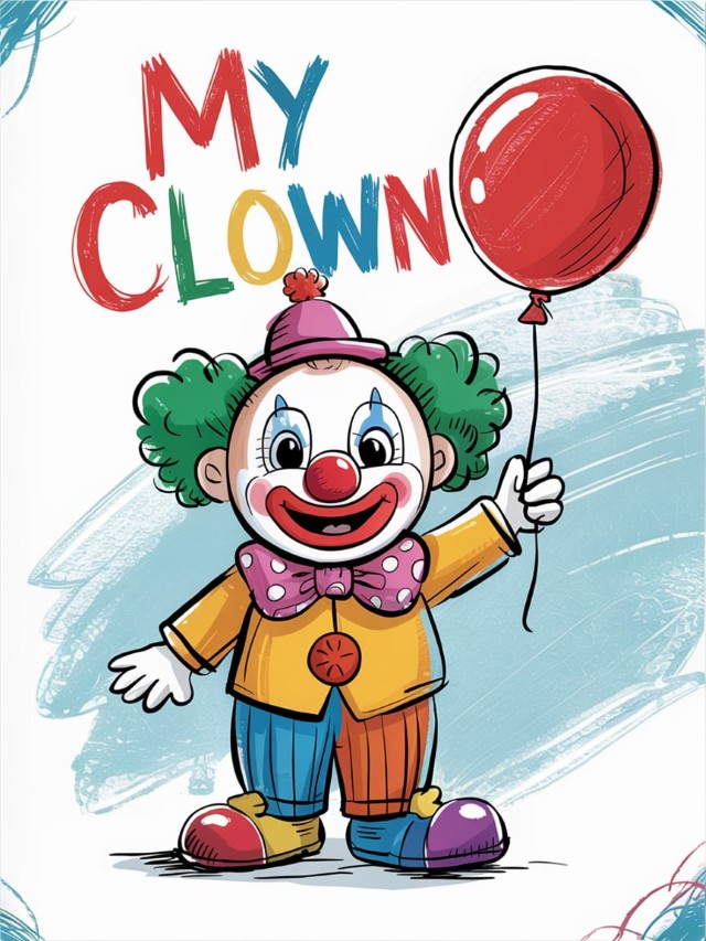 Clown Kleurplaat