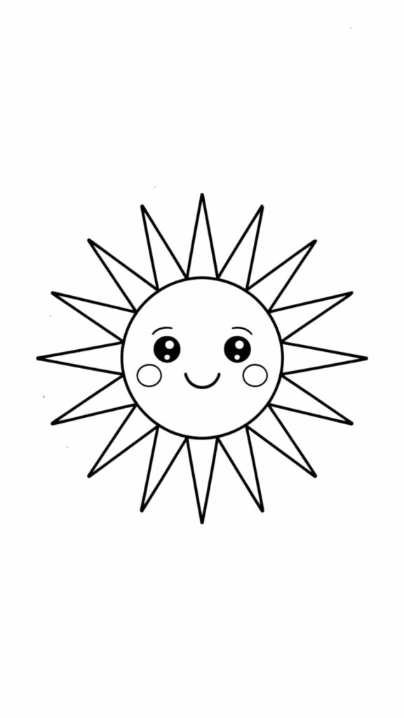 immagini sole da colorare