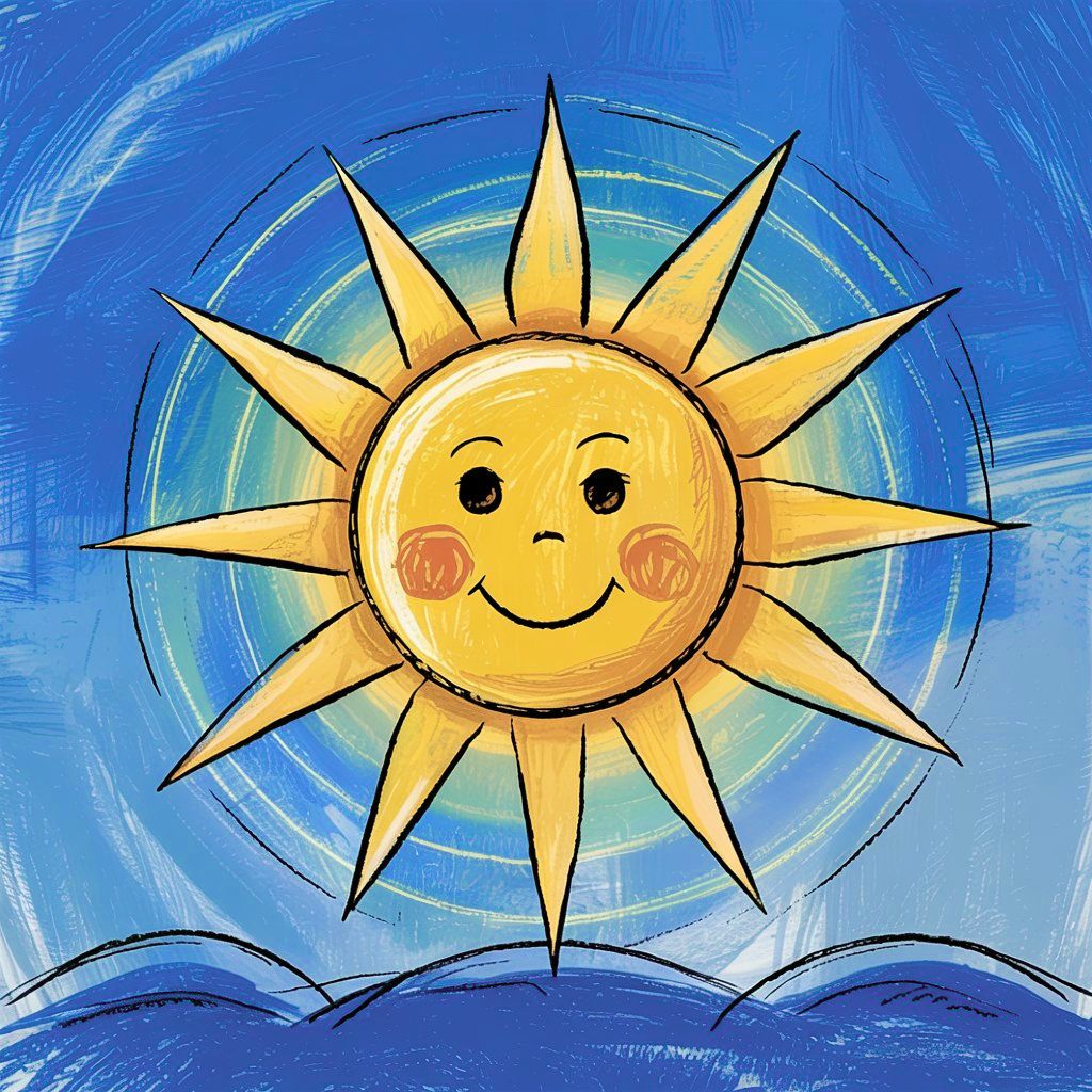 sun coloring page feature