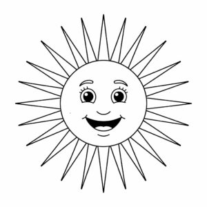 disegno del sole da colorare