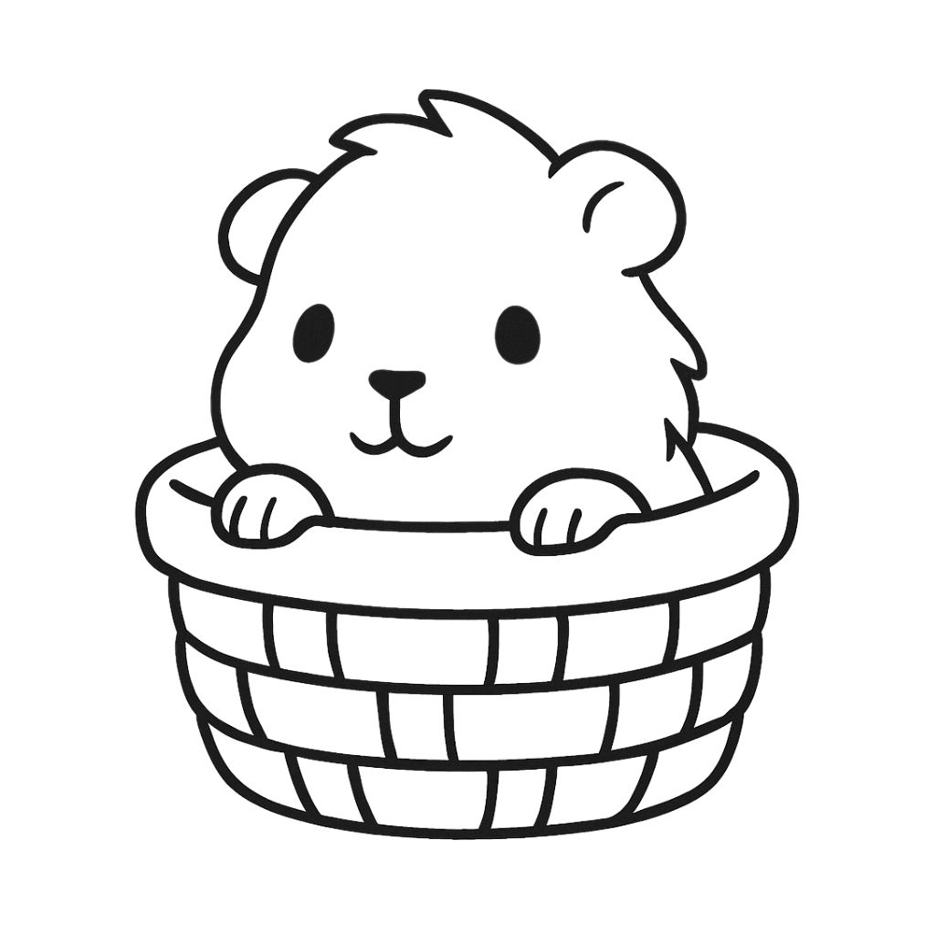 baby cavia kleurplaat