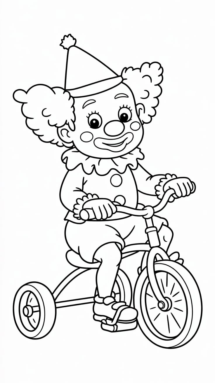 tekening clown