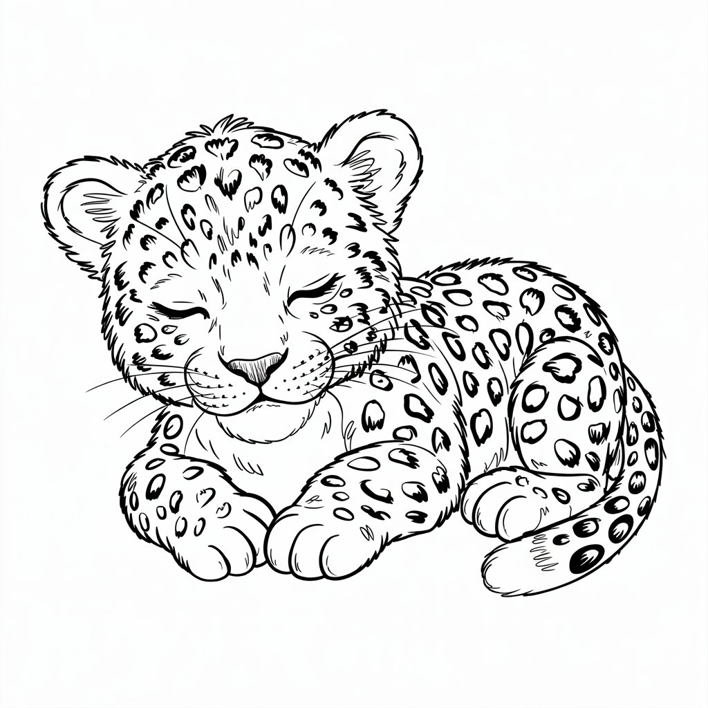 tekening zwarte panter