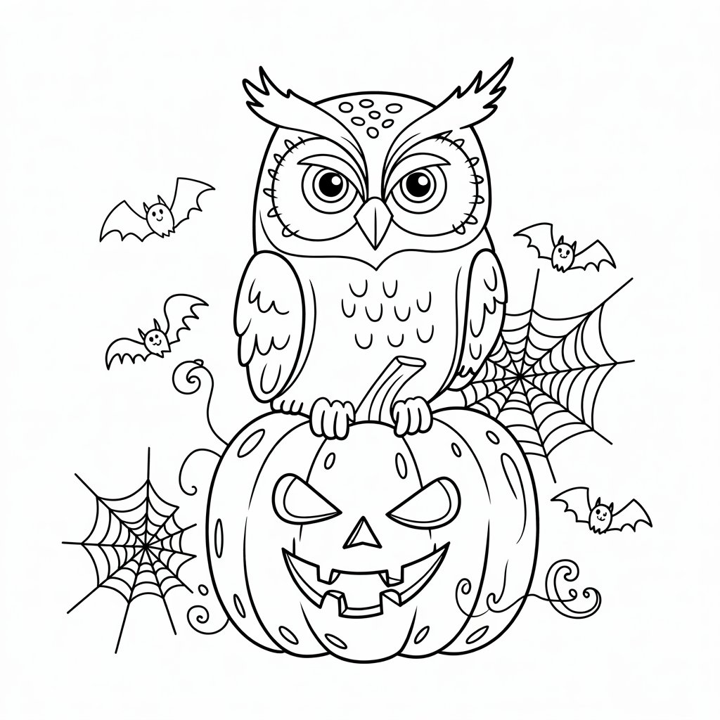 coloring pages of cute owls