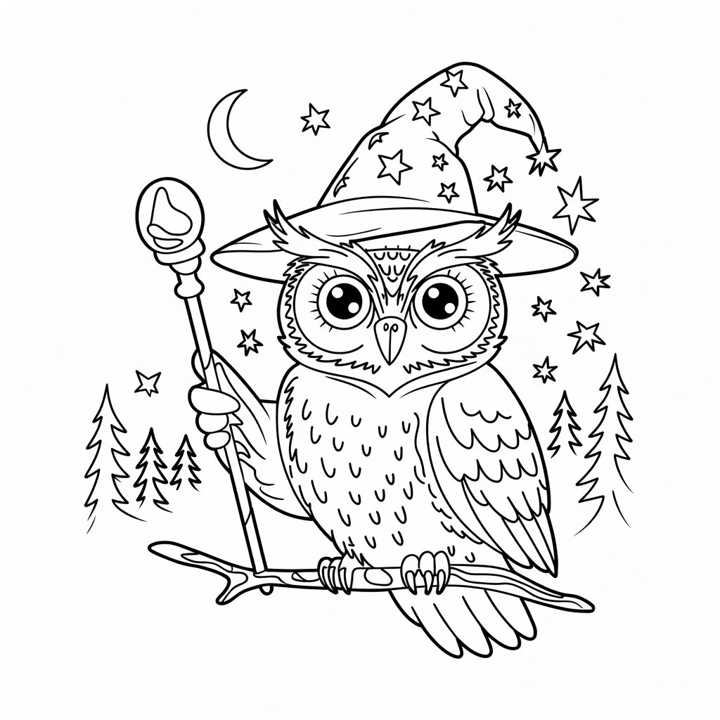coloring owl pages
