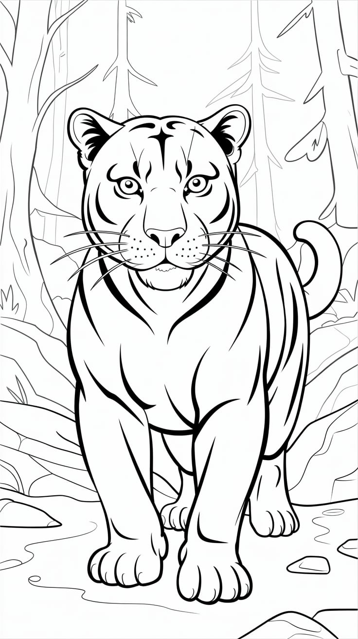 zwarte panter kleurplaat