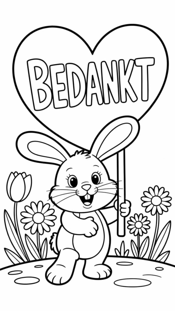 Bedankt kleurplaten voor kinderen