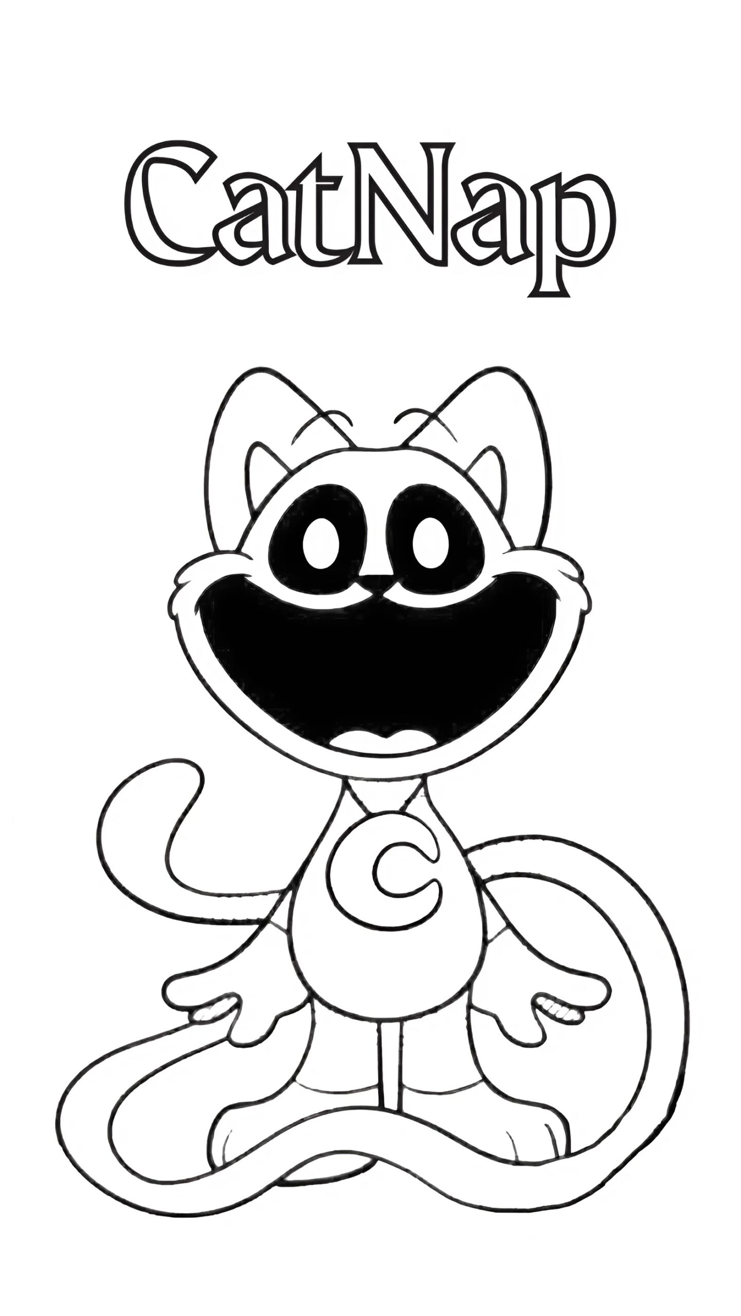 CatNap monster Kleurplaat