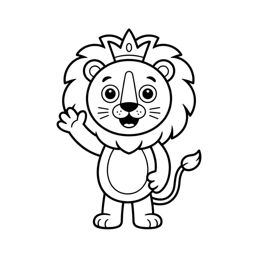 De Koningsleeuw kleurplaat PDF