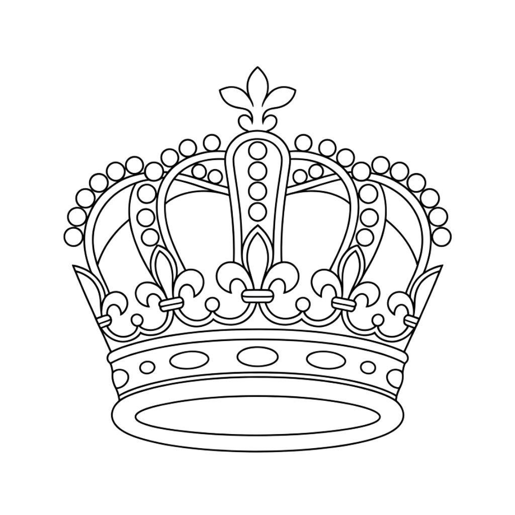 De Koninklijke Kroon kleurplaat om te downloaden