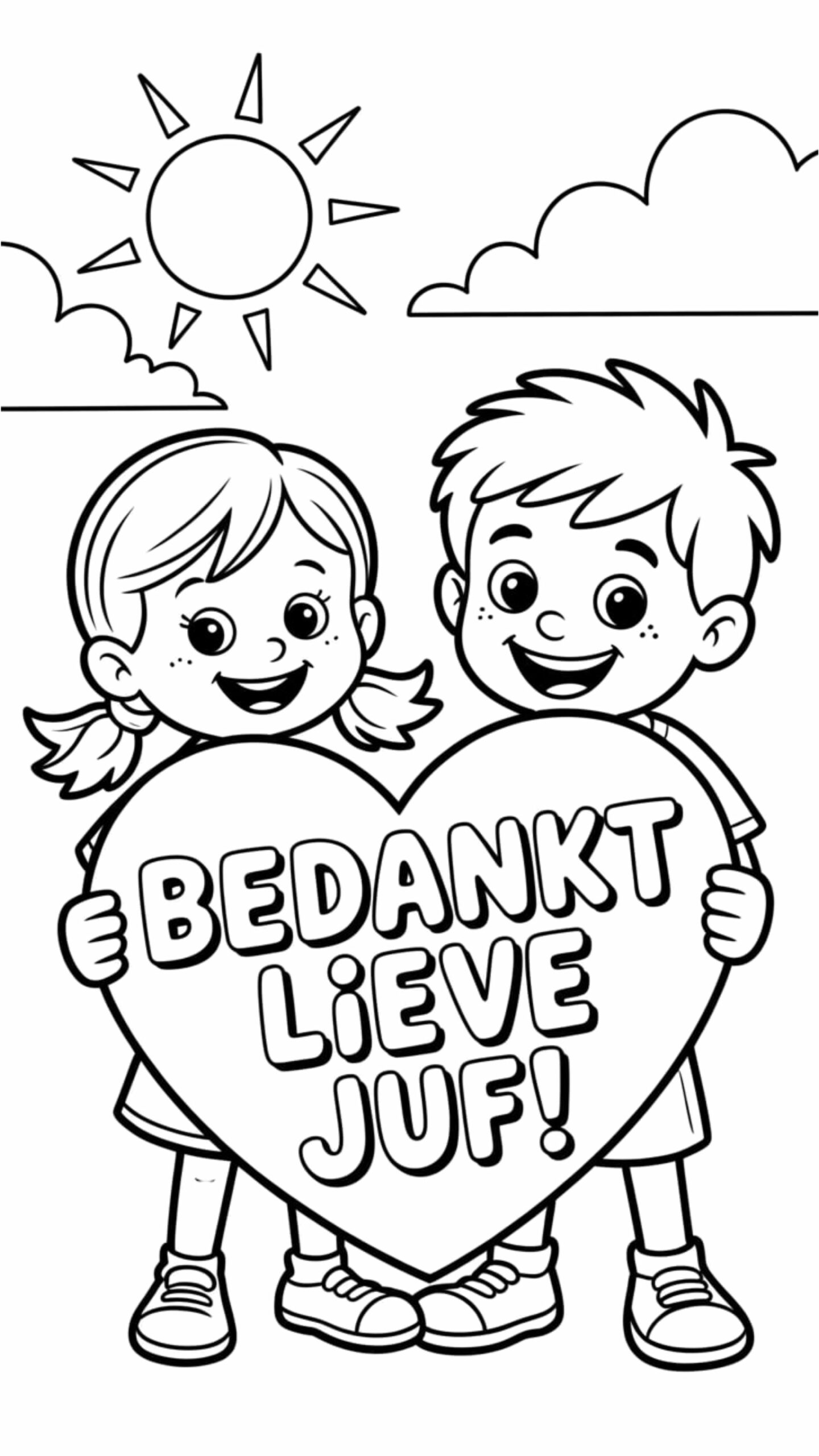 Kleurplaat Bedankt voor alles