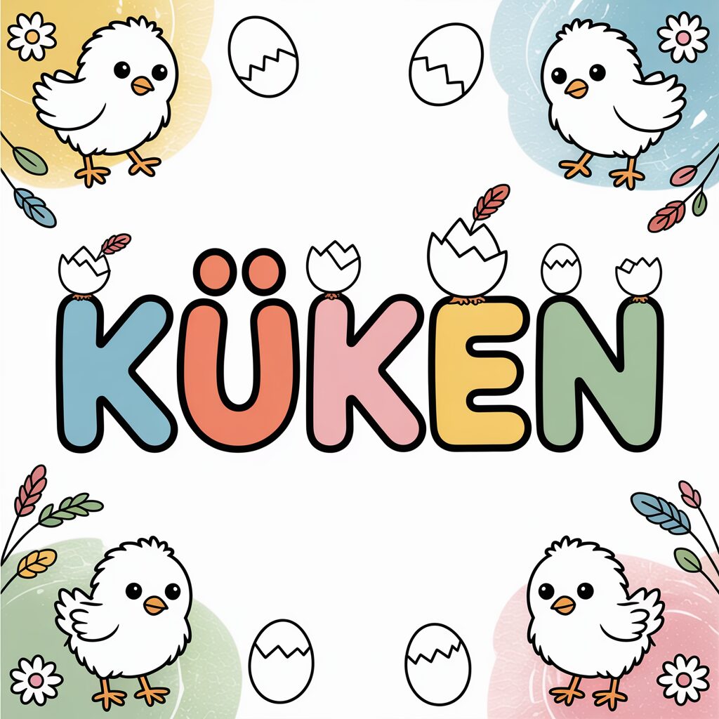 Ausmalbild Küken