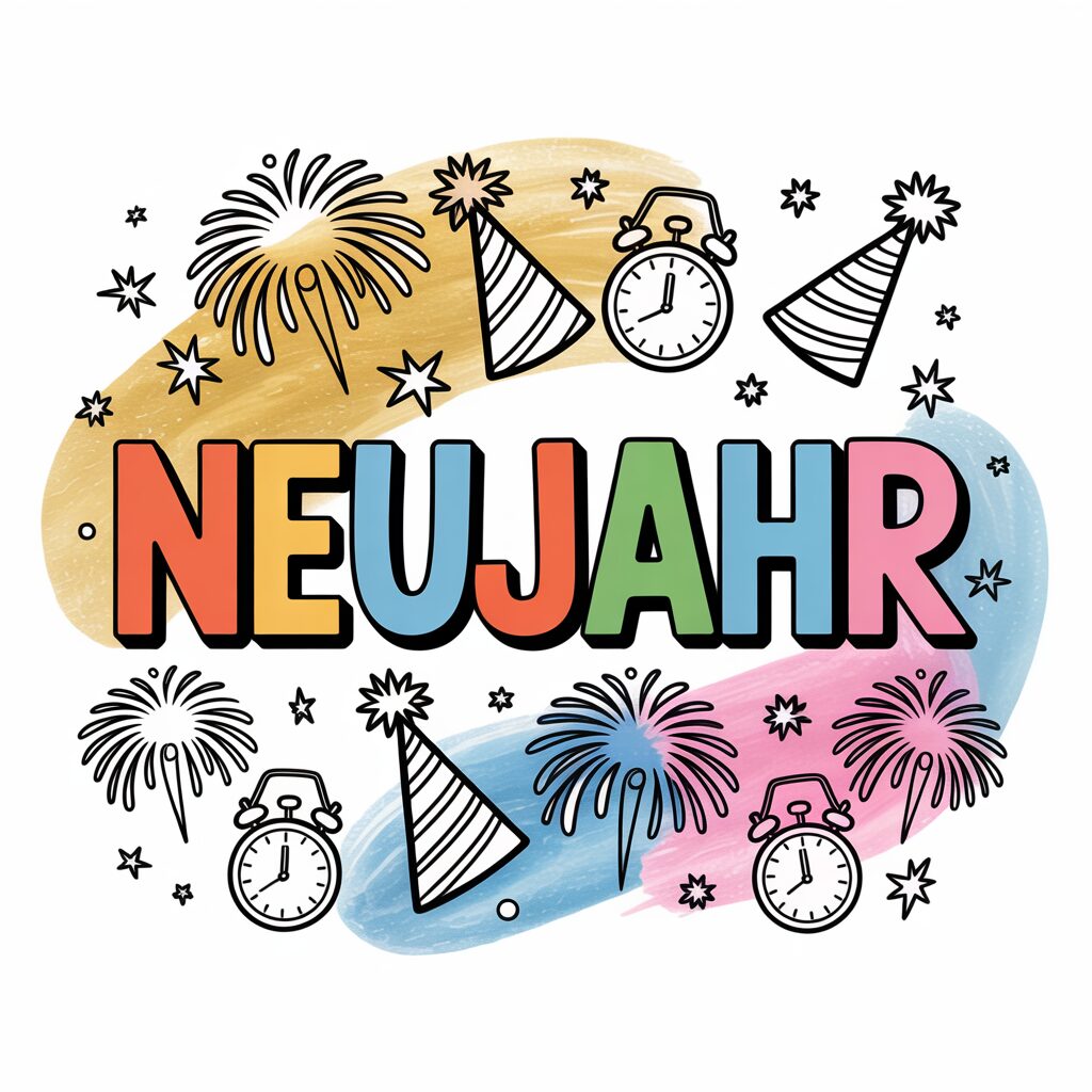 Ausmalbilder Neujahr