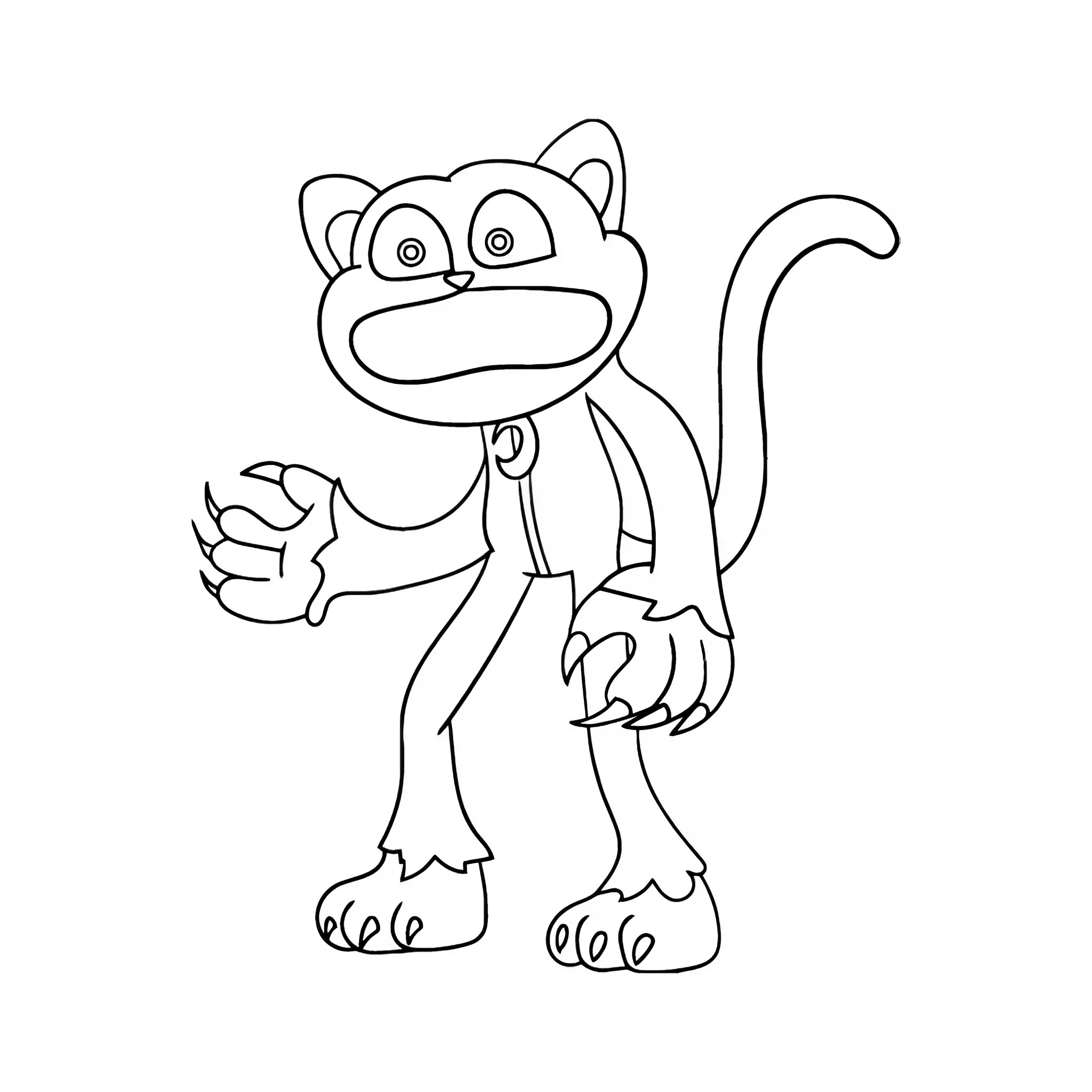 Vrolijke CatNap Kleurplaat