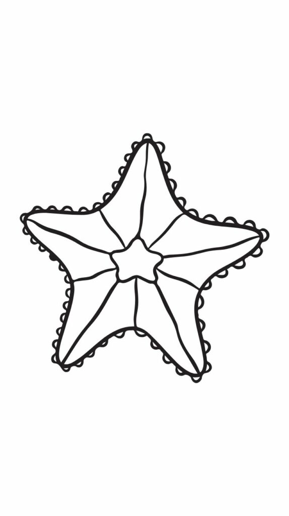 disegno da colorare stella marina