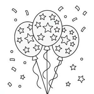 afbeelding ballon kleurplaat
