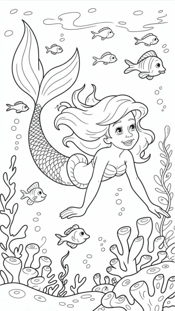 ariel la petite sirène dessin