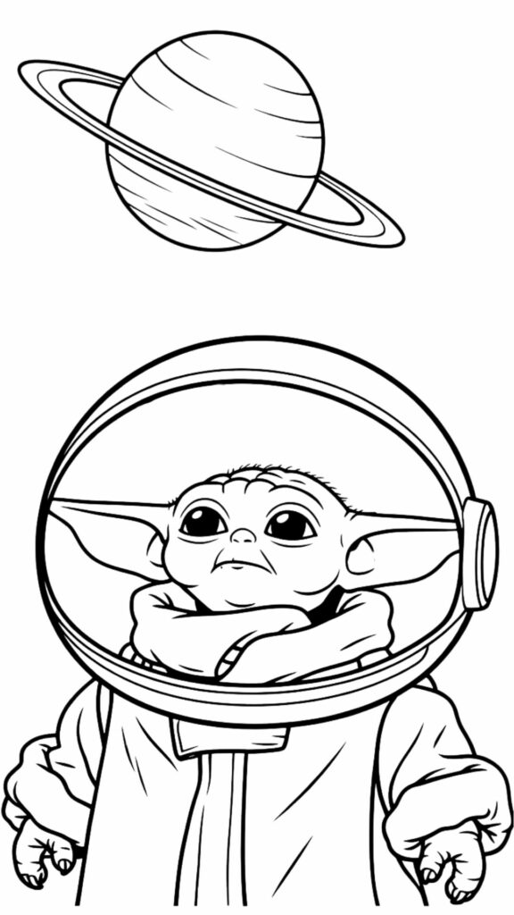 baby yoda tekening