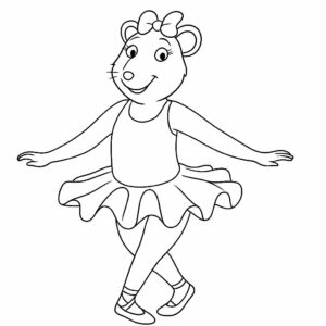 ballerina afbeelding kleurplaat