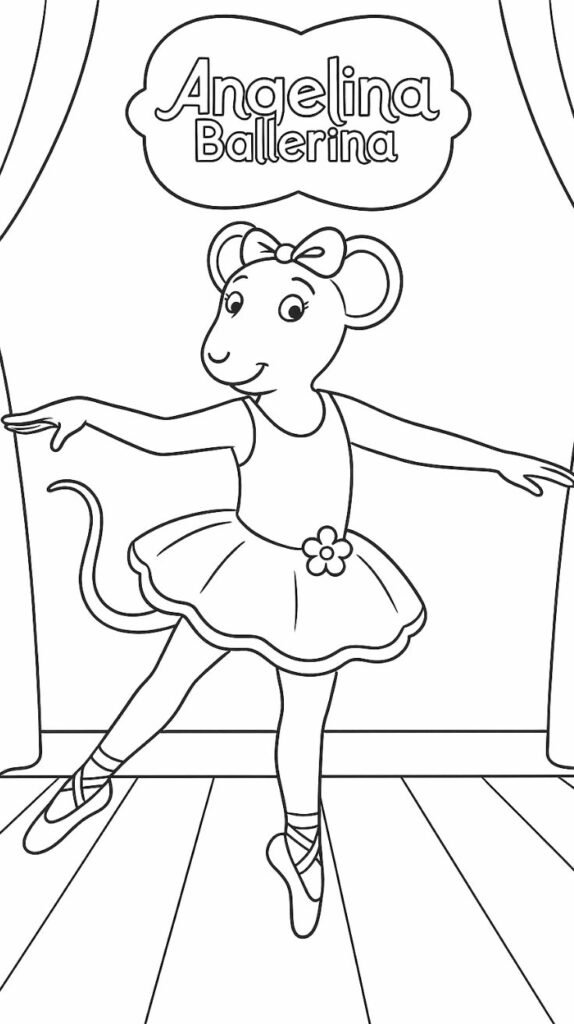 ballerina angelina kleurplaat