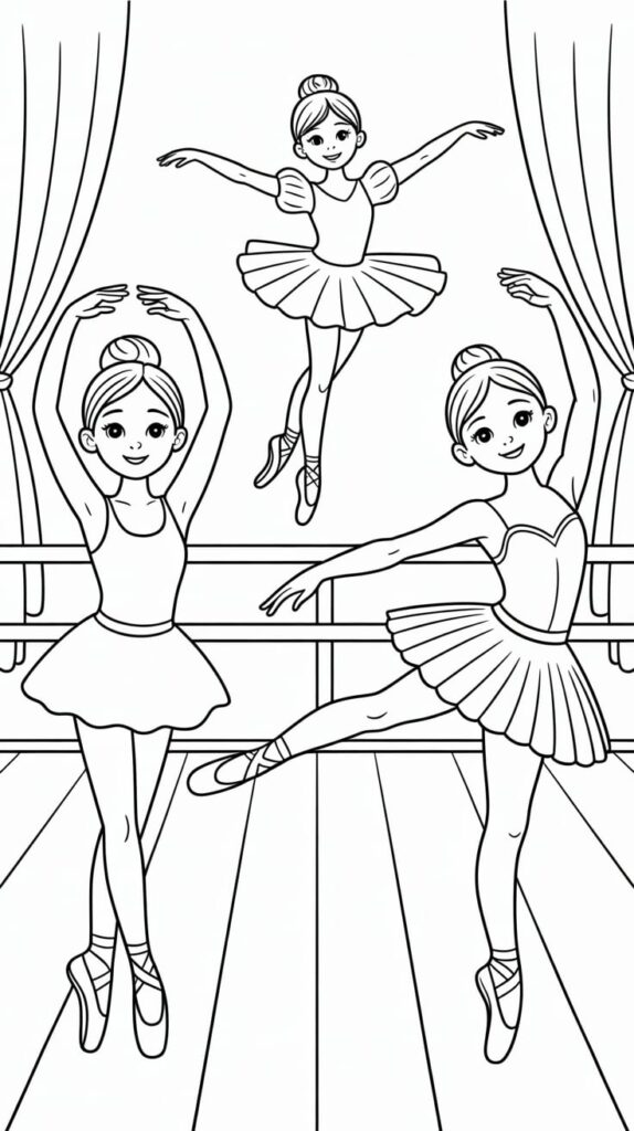 ballerina kleurplaat printen