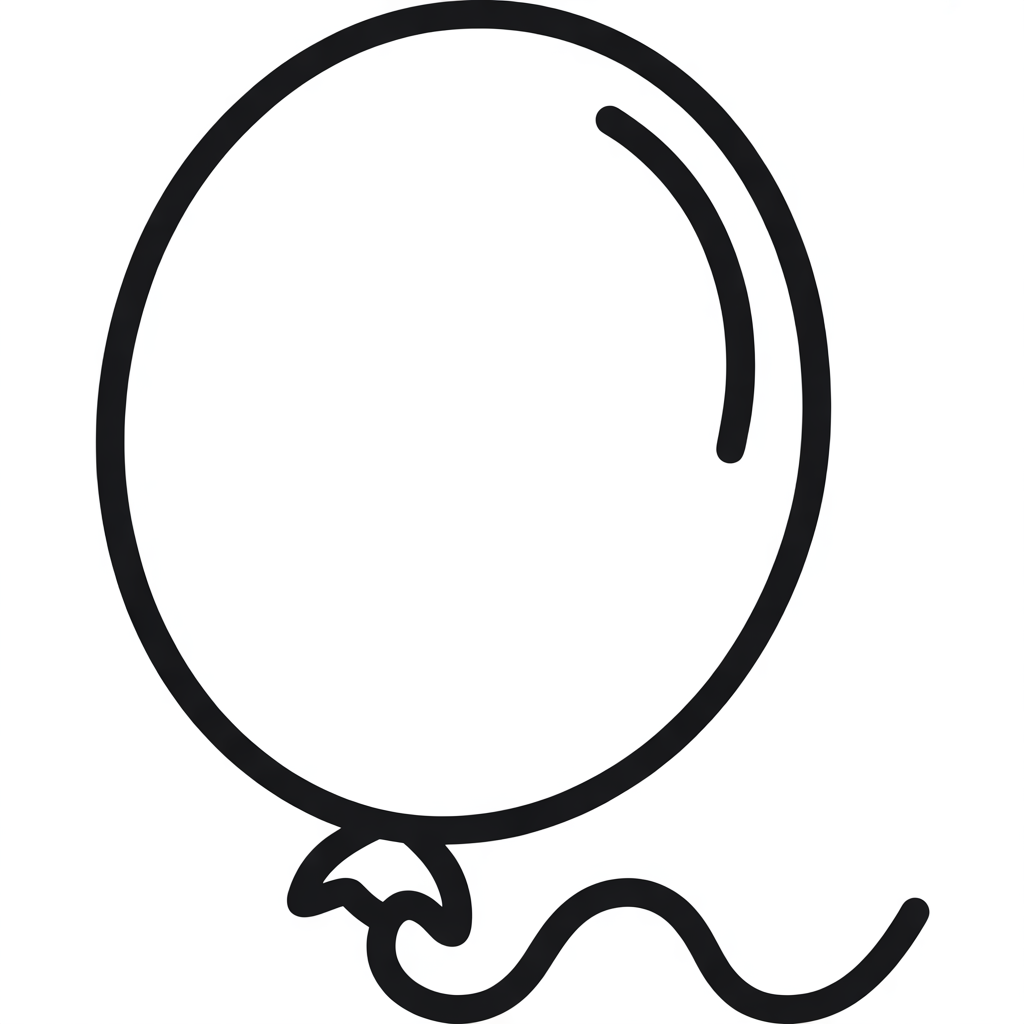 ballon kleurplaat makkelijk