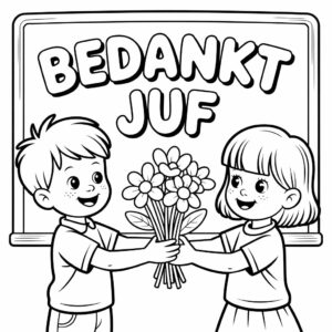 bedankt kleurplaat