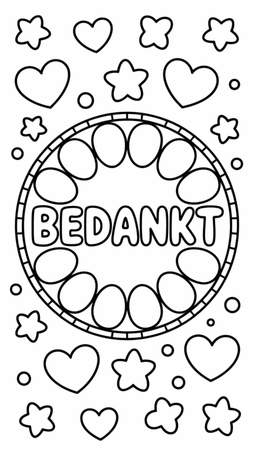 Gratis Kleurplaat Bedankt 20 Kleurplaten Om Te Downloaden Als PDF